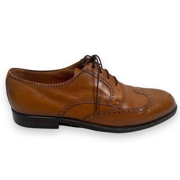 George’s Shoes Artesania Artisan Wingtip Oxford Men’s US 10 A Brown Handmade - Picture 1 of 8